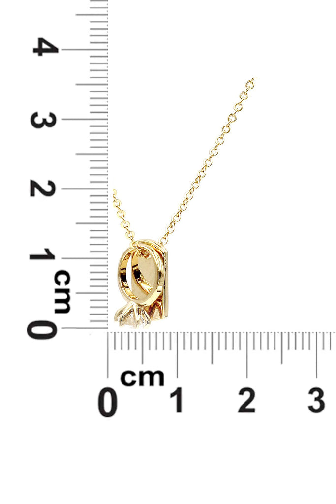 square brand crystal ring necklace