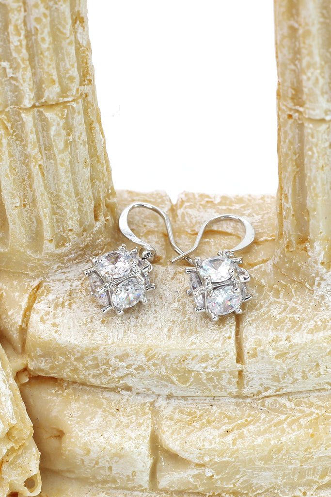 lady crystal ball earrings