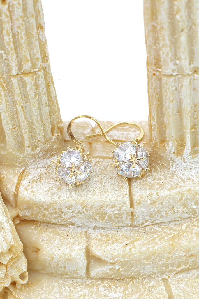 mini crystal ball necklace earrings set