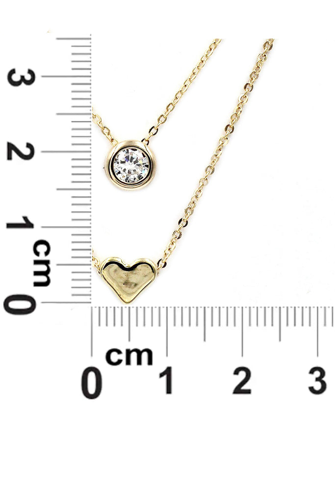 small love circle crystal necklace