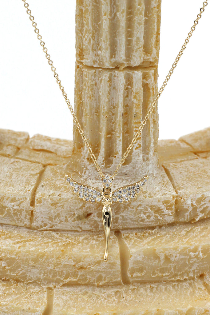 mini angel clavicle necklace