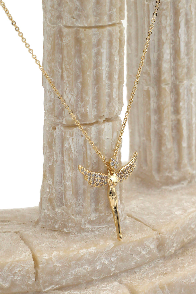 mini angel clavicle necklace