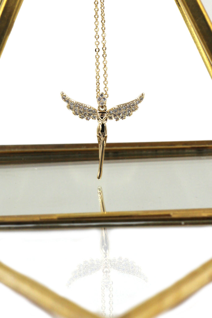 mini angel clavicle necklace