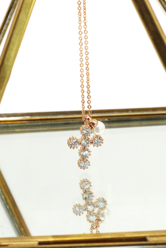 elegant crystal tie pearl earrings necklace set