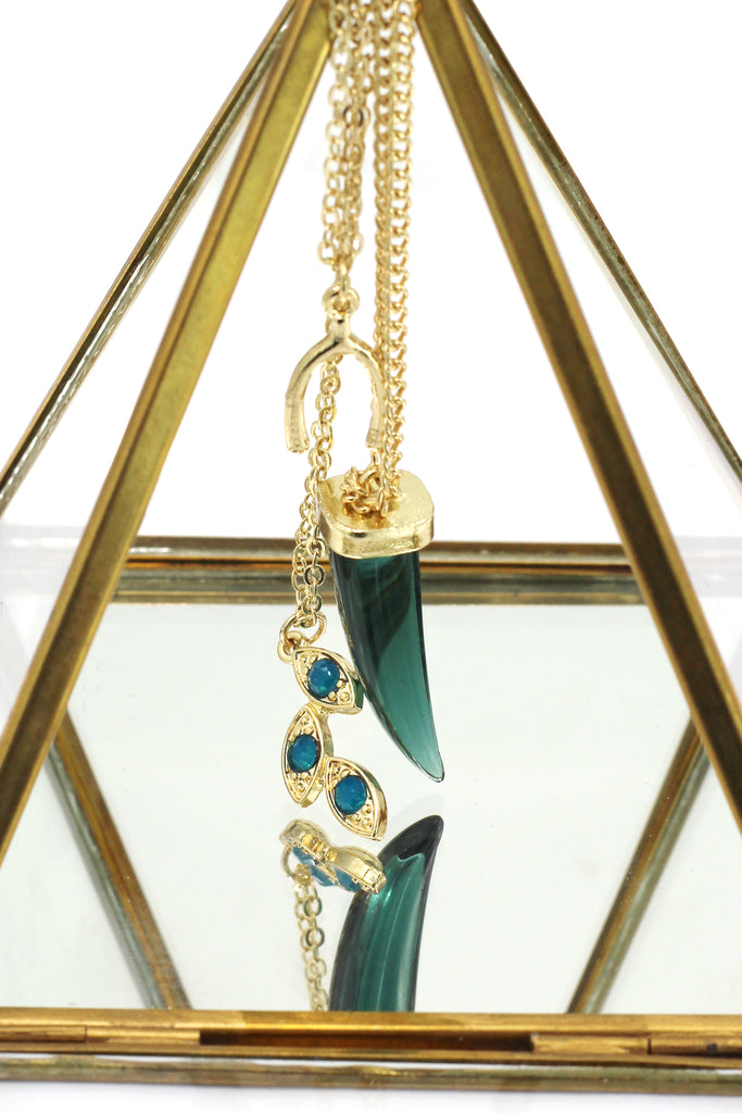 three-tier fashion chain pendant necklace