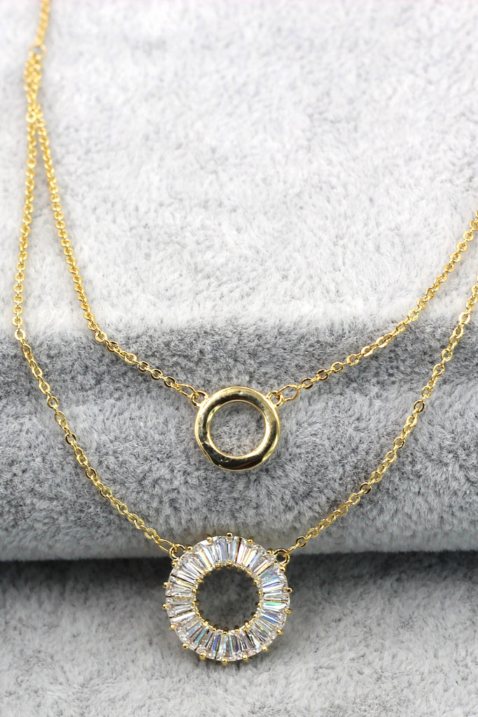 duplexes crystal circle necklace