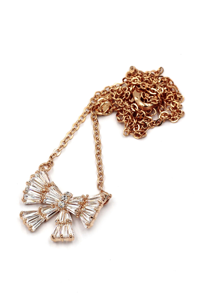 small fresh bow wild necklace