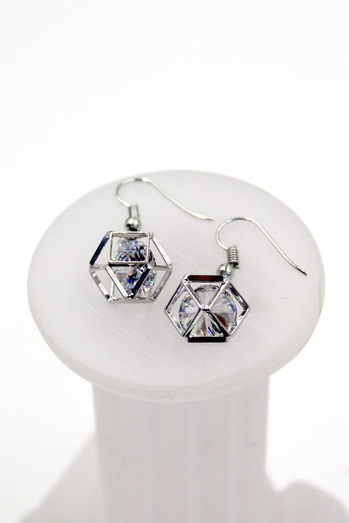 Prism short pendant earrings