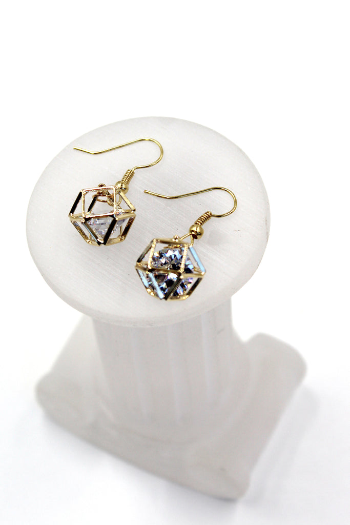 Prism short pendant earrings