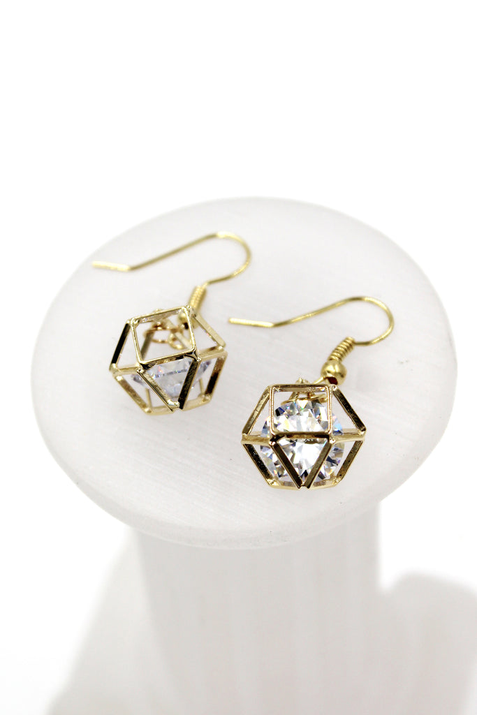 Prism short pendant earrings