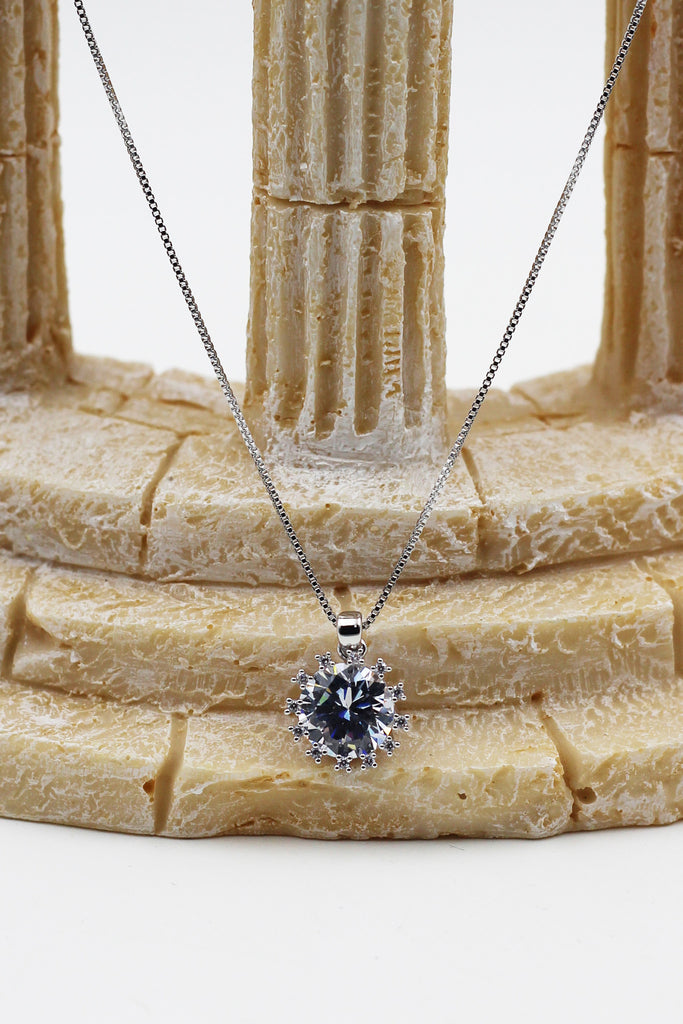 elegant blossom crystal necklace