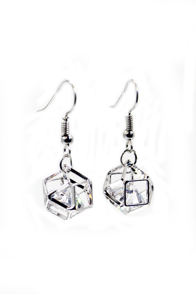 Prism short pendant earrings
