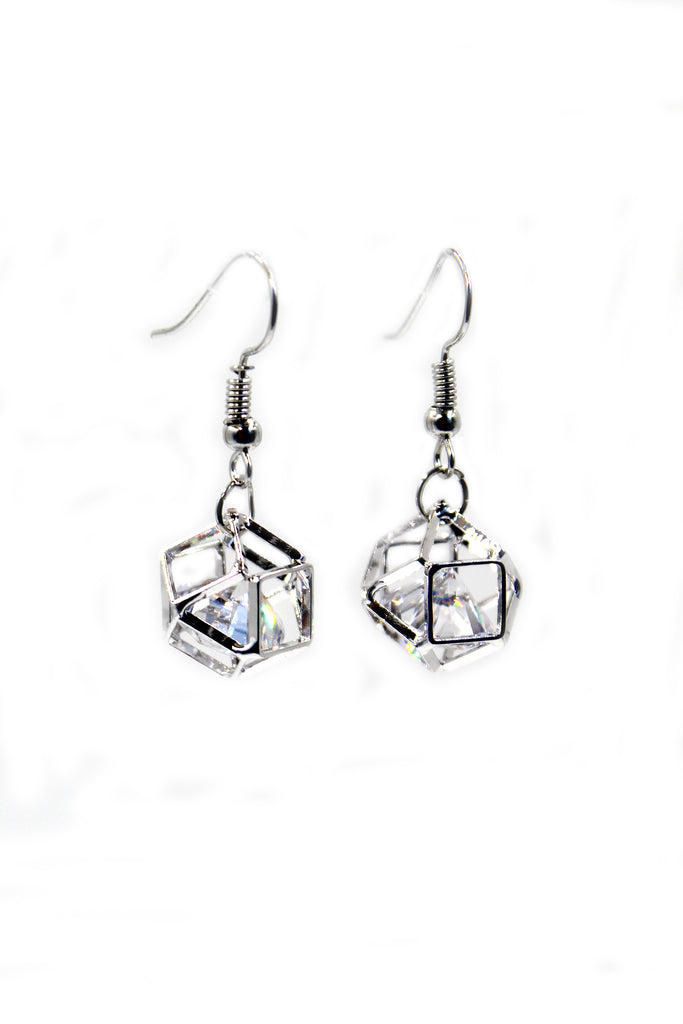 Prism short pendant earrings