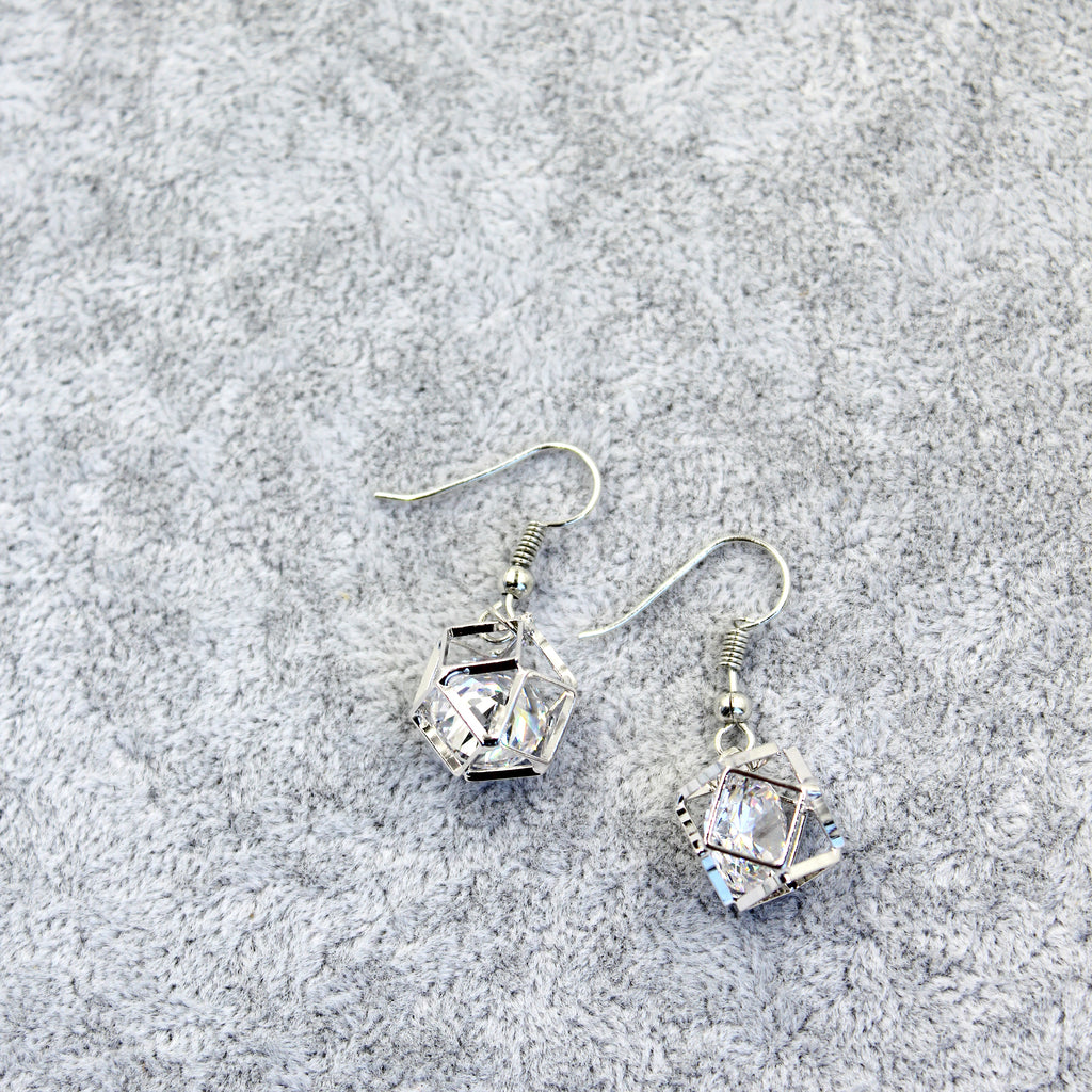 Prism short pendant earrings