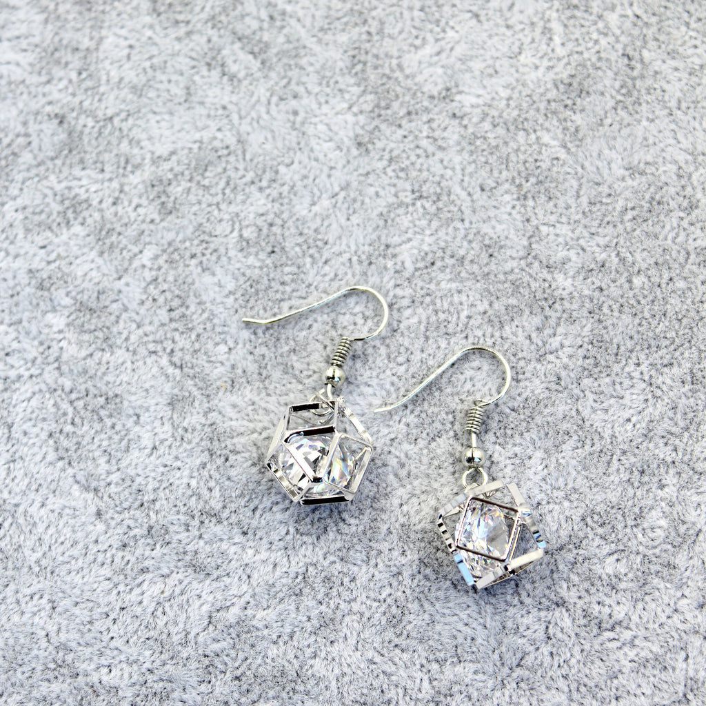 prismatic crystal earrings necklace set