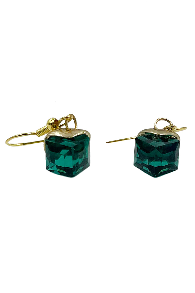 fashion colorful square crystal earrings