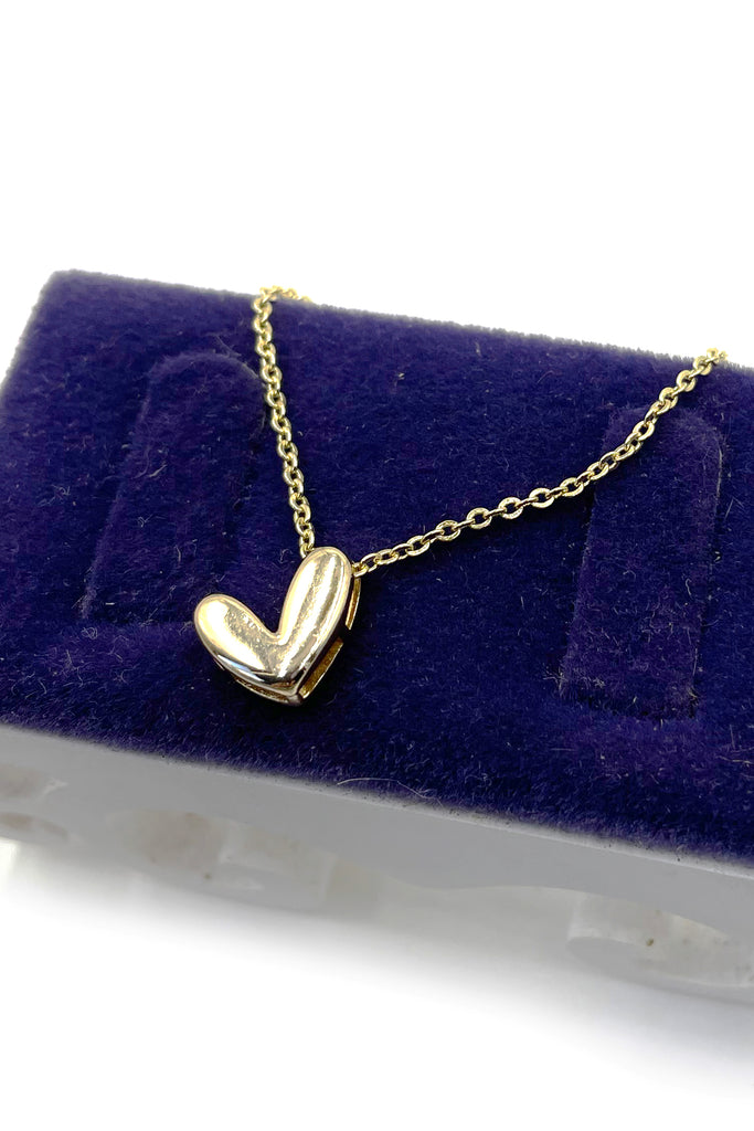 Fashion simple heart-shaped gold necklace
