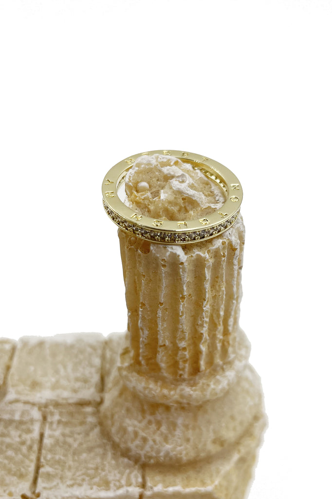 simple noble crystal ring