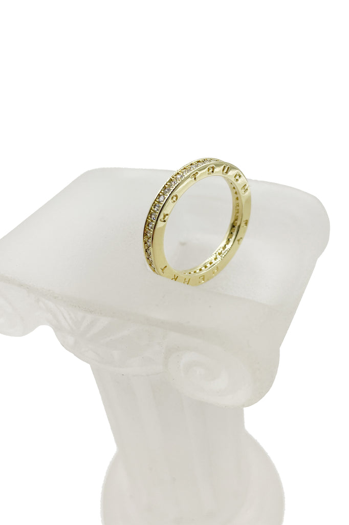 simple noble crystal ring