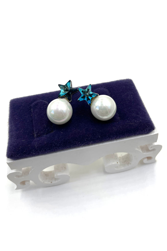 Mini cute star pearl earrings