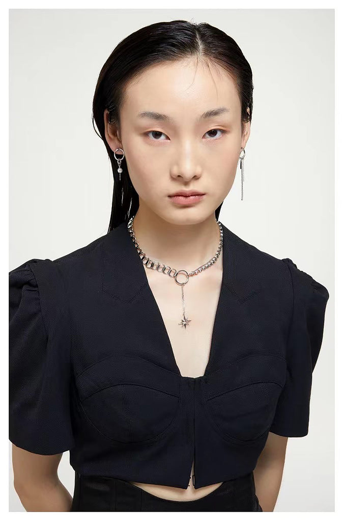 Fashion Eight Pointed Star Gold Necklace