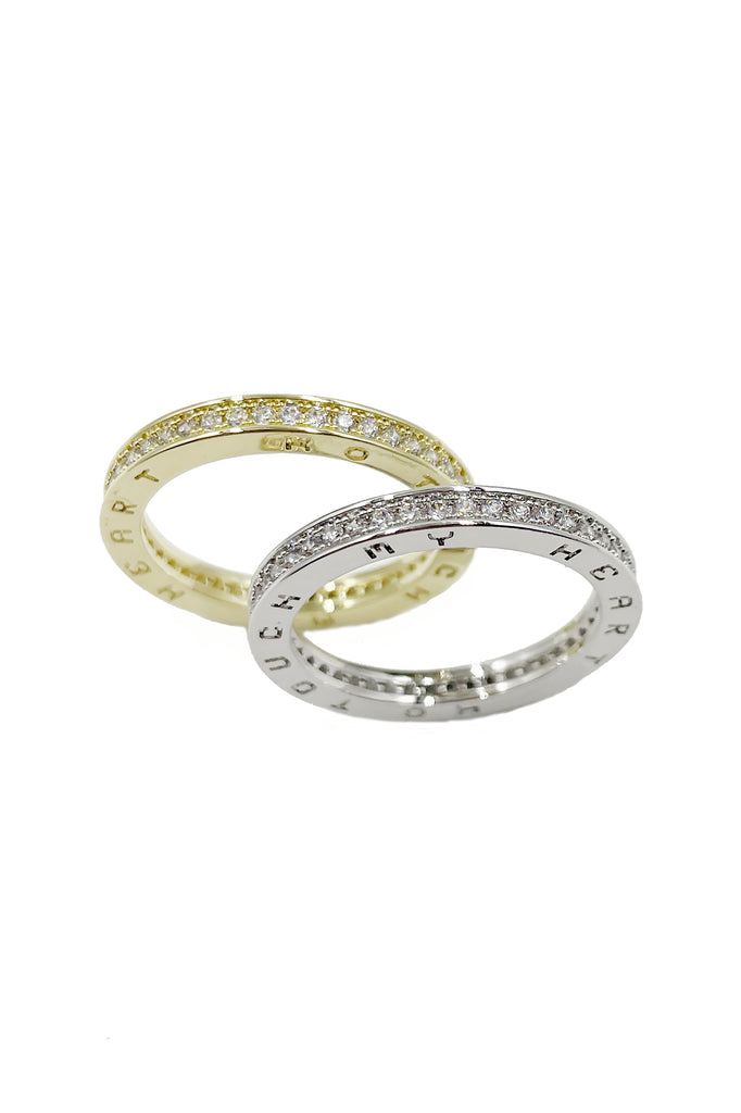 simple noble crystal ring