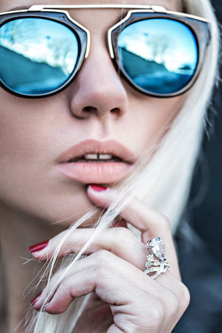 Pigeon Crown Crystal Ring