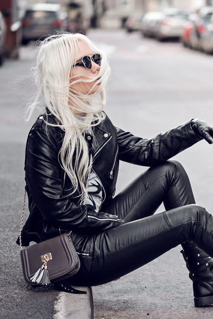 fringed leather sweet little purse