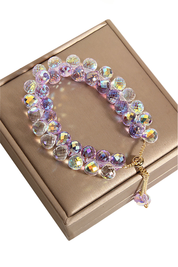 elegantly woven crystal bracelet