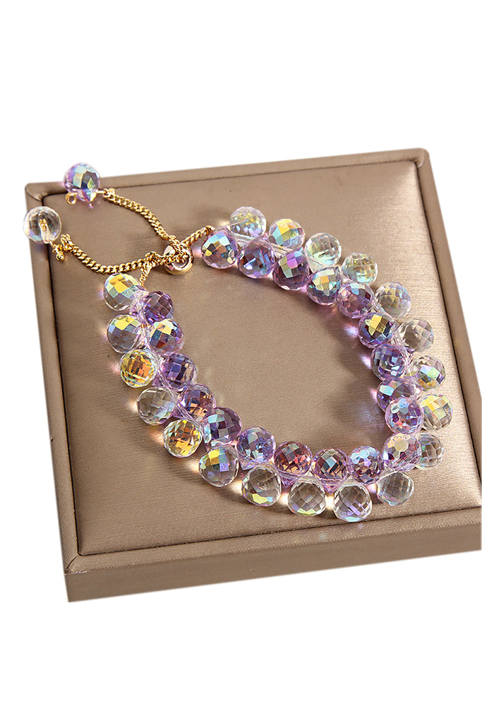 elegantly woven crystal bracelet