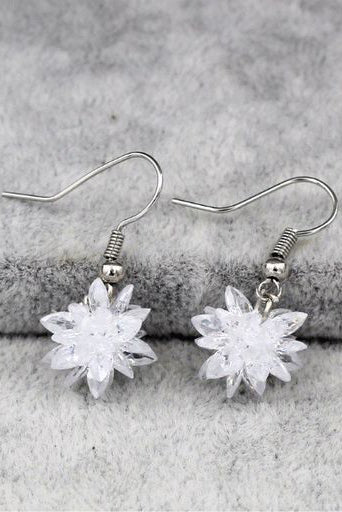 snow white crystal earrings