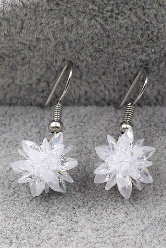 snow white crystal earrings