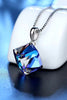 blue crystal earrings necklace set