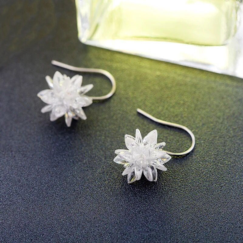 snow white crystal earrings