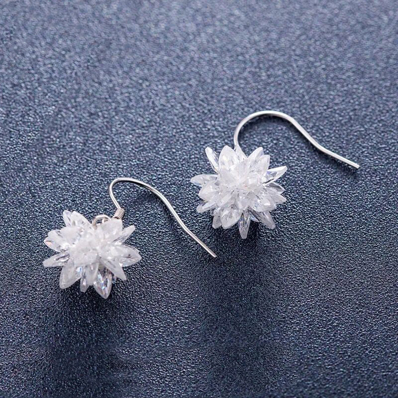 snow white crystal earrings