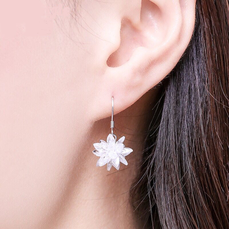 snow white crystal earrings