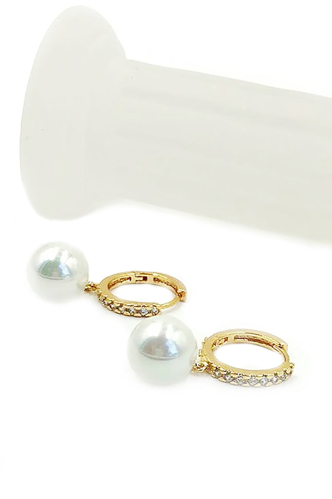 fashion mini cross pearl necklace earrings set