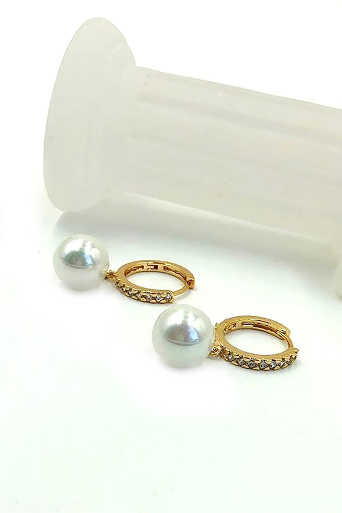 Elegant Pearl Peanut Necklace and Earrings Set