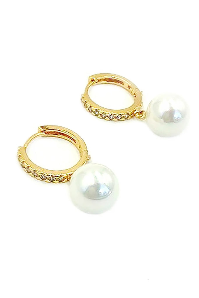 fashion mini cross pearl necklace earrings set