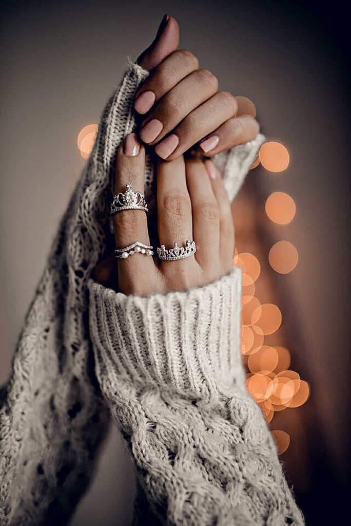 fashion crown micro inlaid ring