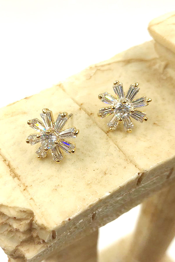 delicate mini crystal earrings