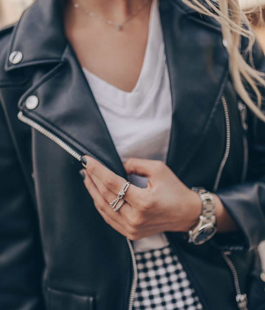 delicate mini crystal ring