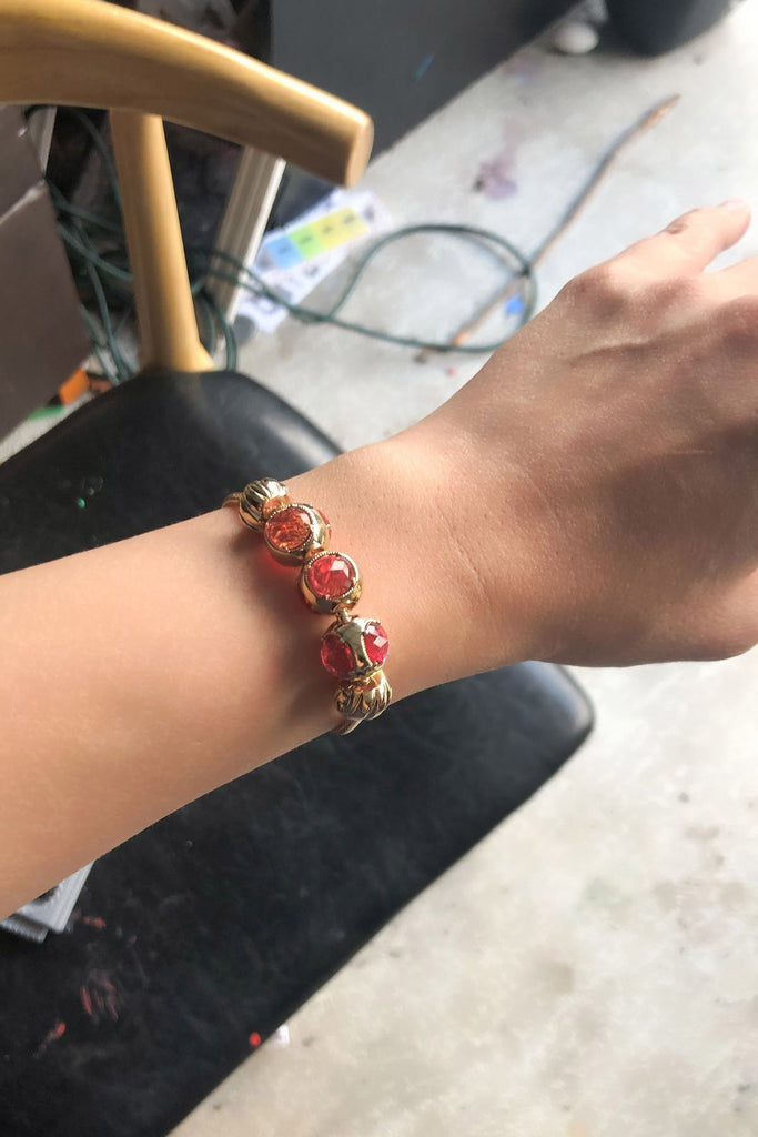 beautiful deep purple crystal bracelet