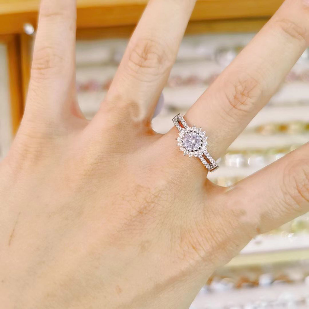 fashion glamor sparkling crystal ring