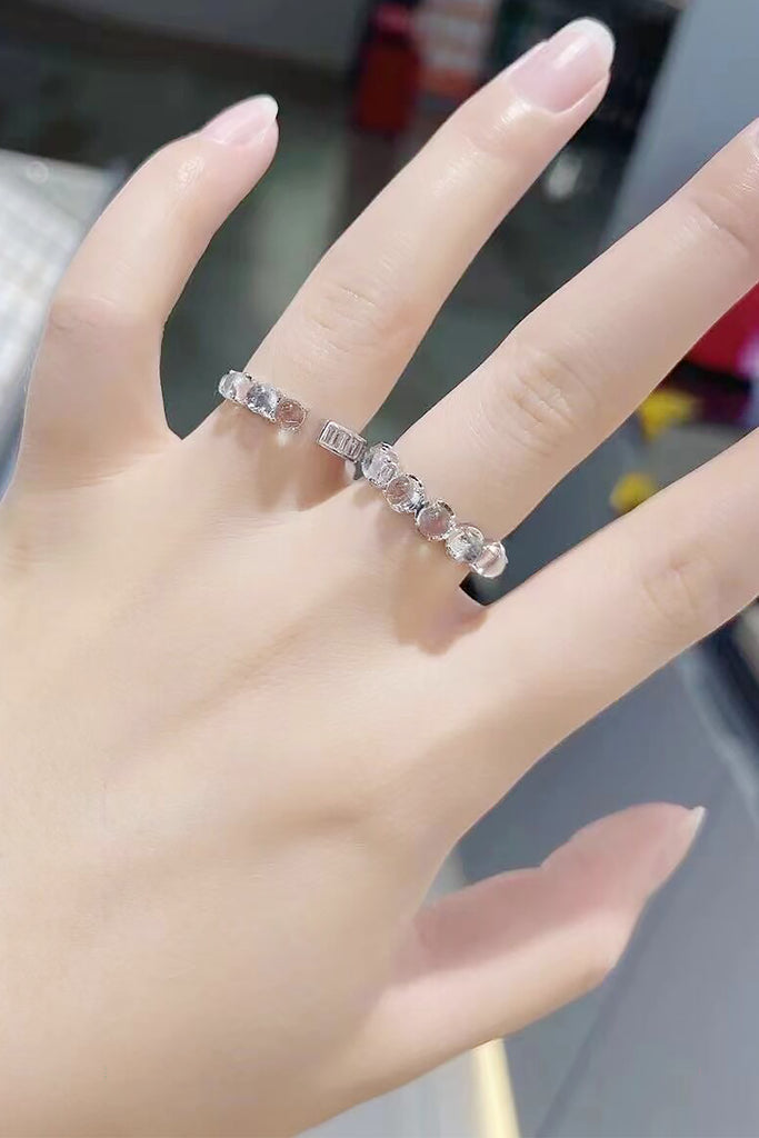 Fashion round crystal open ring