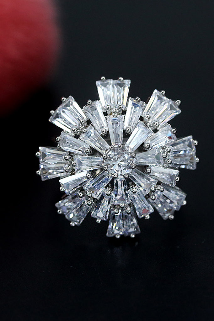 Fashion Crystal Silver Rings