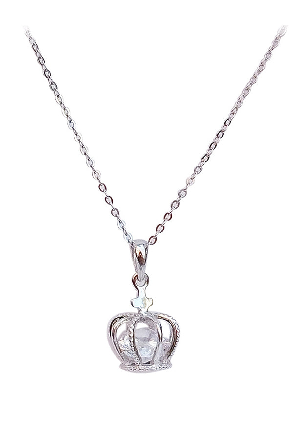 fashion crown crystal earrings necklace set