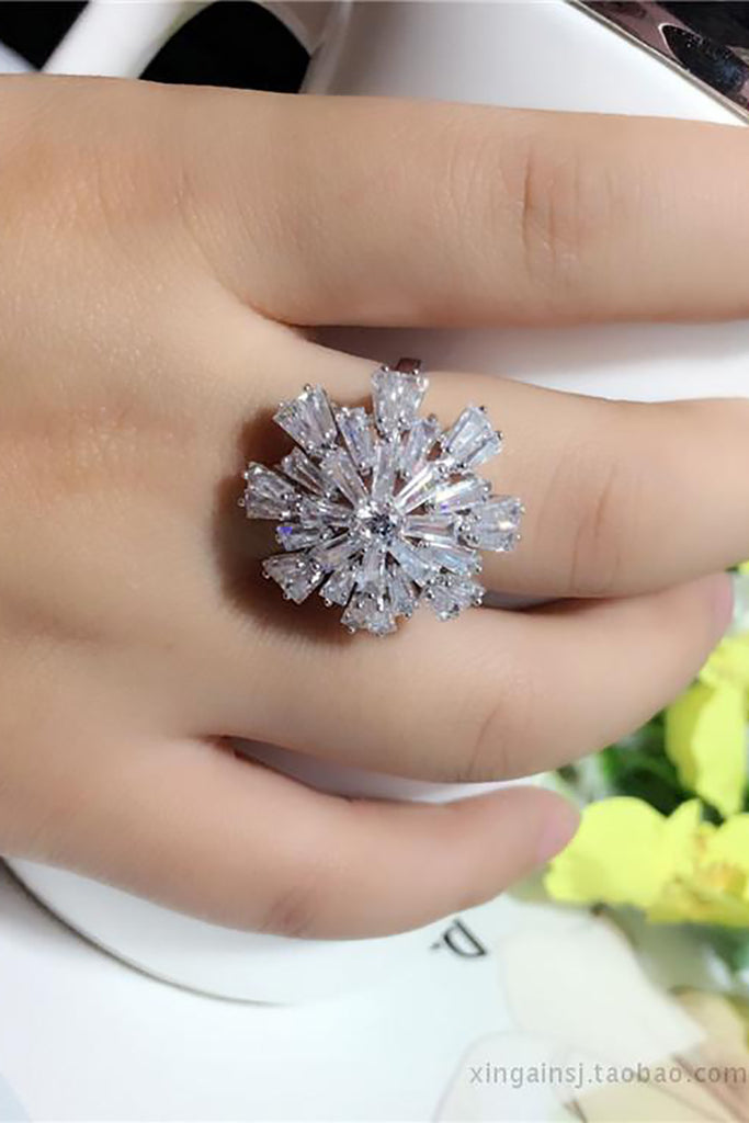 Fashion Crystal Silver Rings