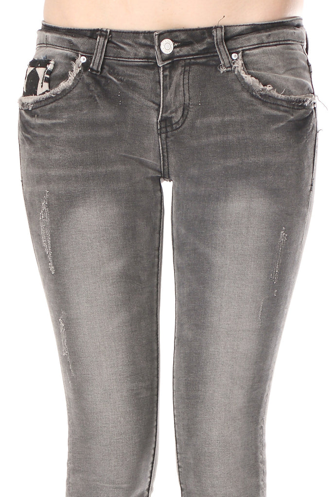 Grey Broken Jeans