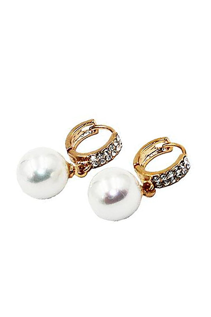 simple pearl necklace earring set